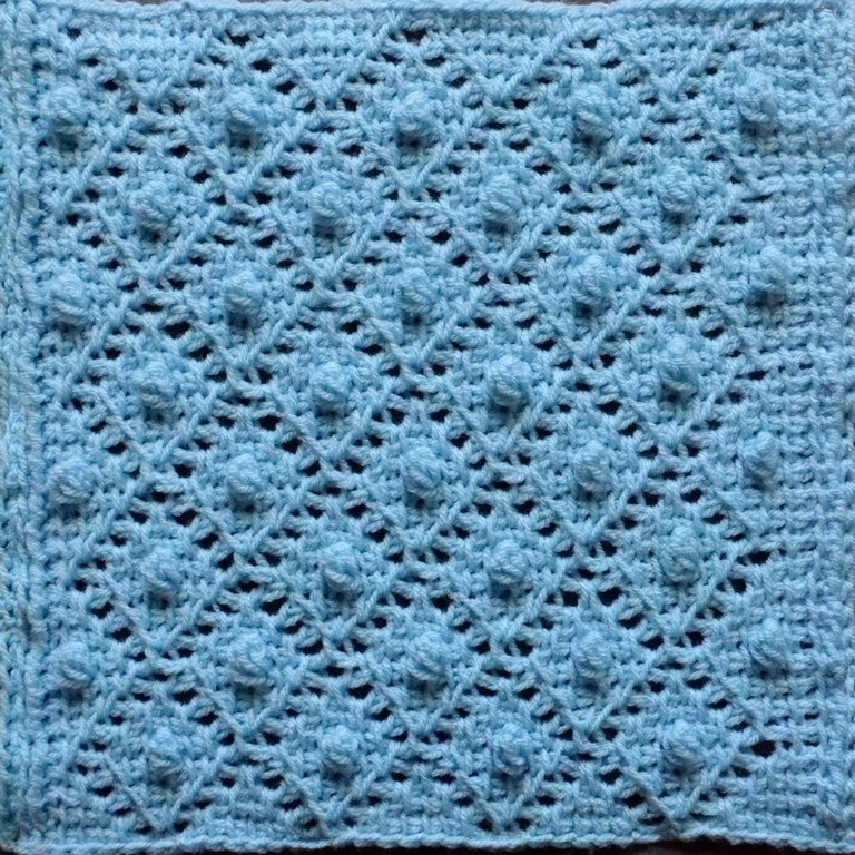 Beryl lace square #5 Tunisian Blanket CAL 2022