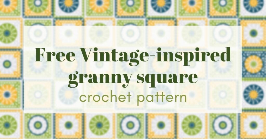Cover photos vintage granny square pattern