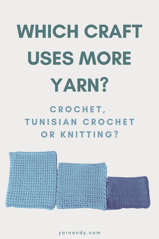 Pin does crochet use more yarn than knitting