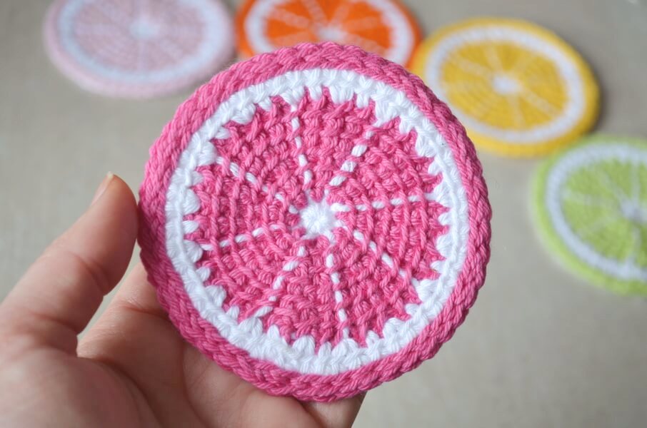 Tunisian-crochet-citrus-coasters-2