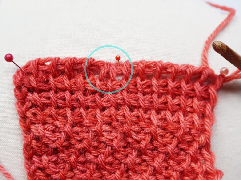 How to fix a decrease by mistake in Tunisian crochet