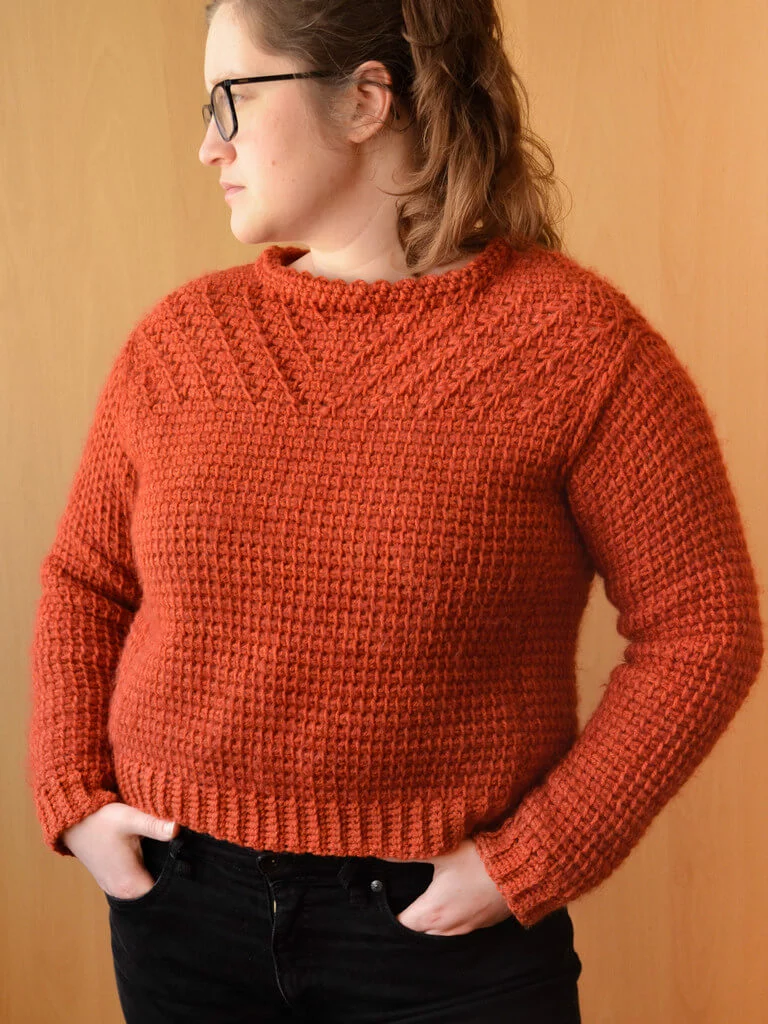 wild pear sweater- made with Hobbii Diablo yarn