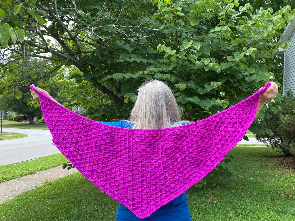 Honey drip asymmetrical shawl pattern release 17 Brisja