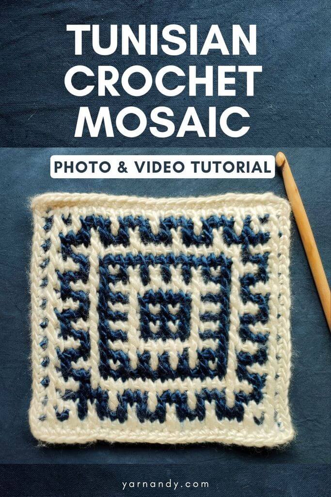 How to make Tunisian crochet mosaic Yarnandy