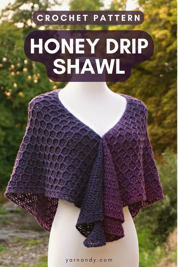 Pin honey drip asymmetrical shawl pattern