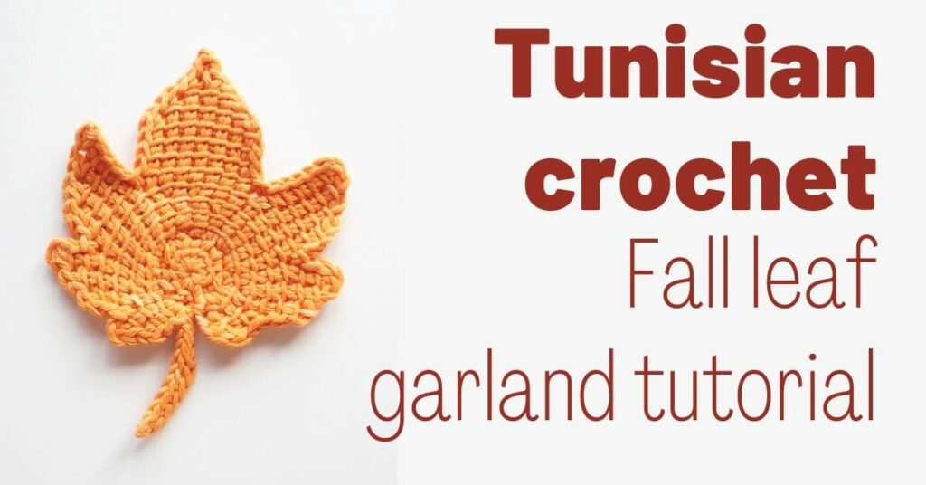Cover autumn leaf tunisian crochet free pattern