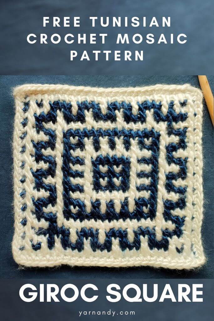 Pin tunisian crochet mosaic pattern
