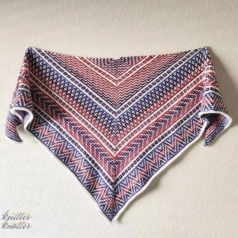 Arunima Goel Ira mosaic shawl advanced Tunisian crochet pattern jpg