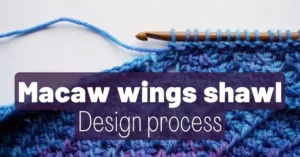 Cover photo Macaw wings shawl design process