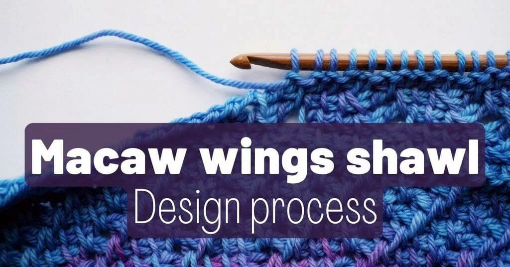 Cover photo Macaw wings shawl design process jpg