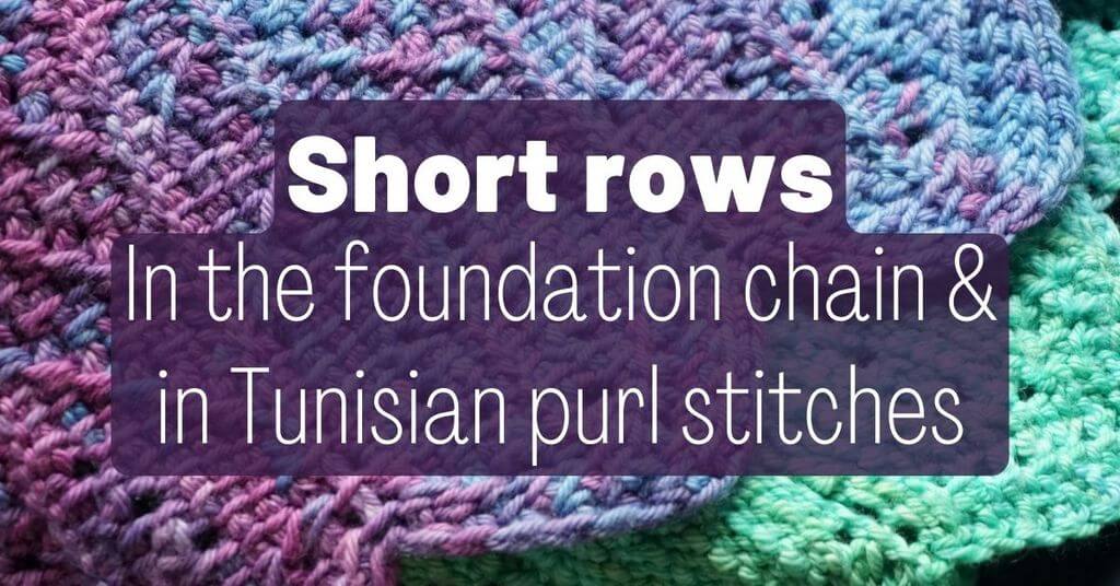 Cover photo short rows in foundation chain Macaw wings shawl