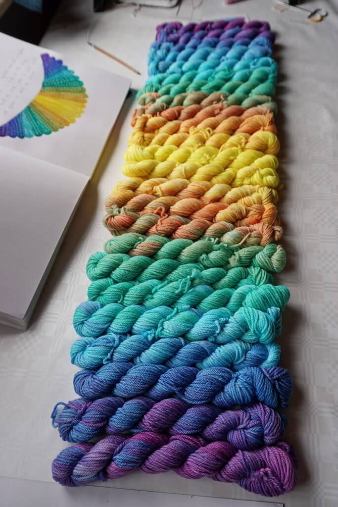 Pook yarns advent calendar hand dyed yarn for Macaw wings shawl