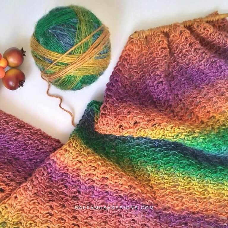 Tunisian Crochet Trellis Lace Scarf RaffamusaDesigns Instagram 1080 2 medium2