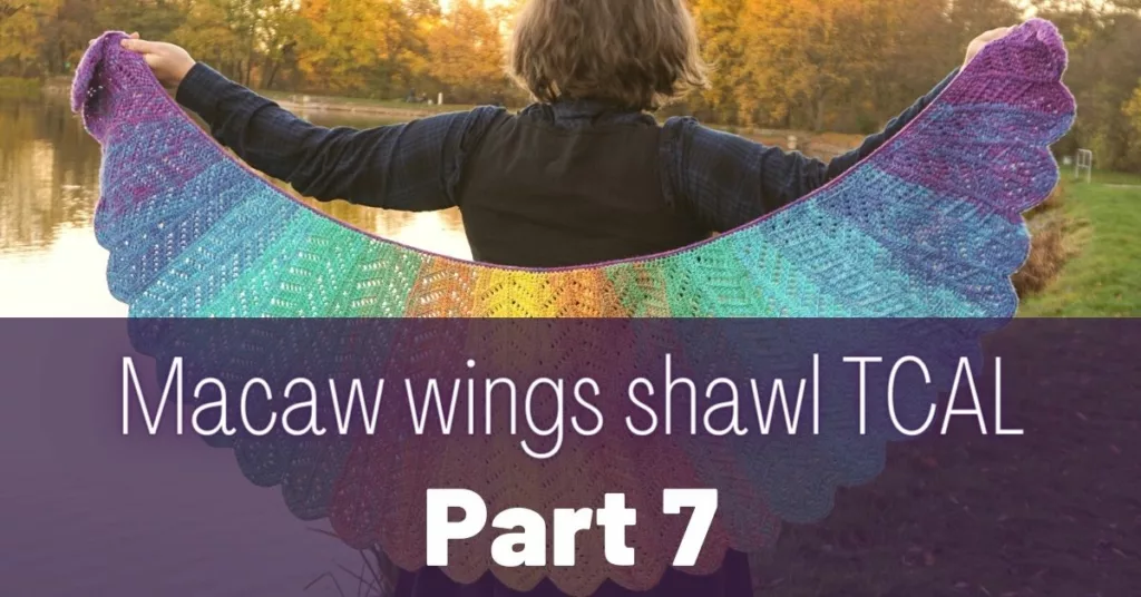 Cover photo Macaw wings shawl part 7