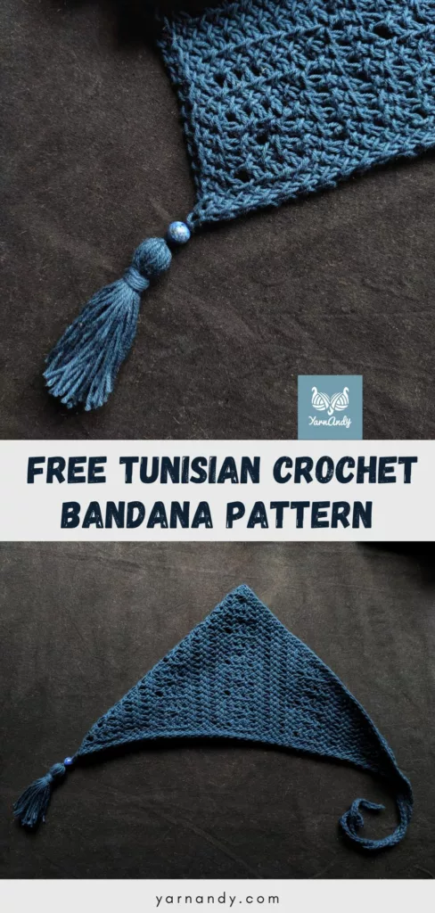 Pin Tunisian crochet lace bandana