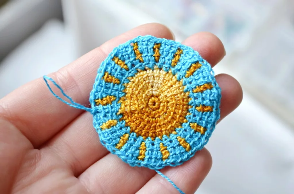 Tunisian crochet earrings tutorial 2