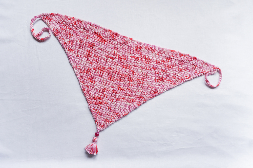 Tunisian crochet simple bandana 1