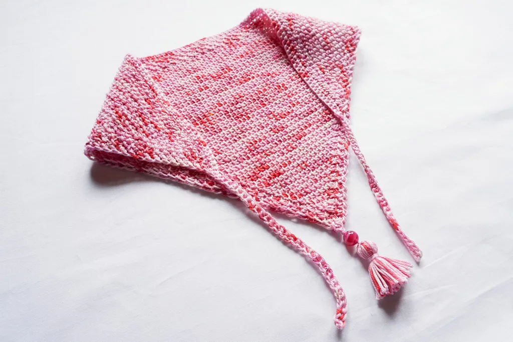 Tunisian crochet simple bandana 12 jpg