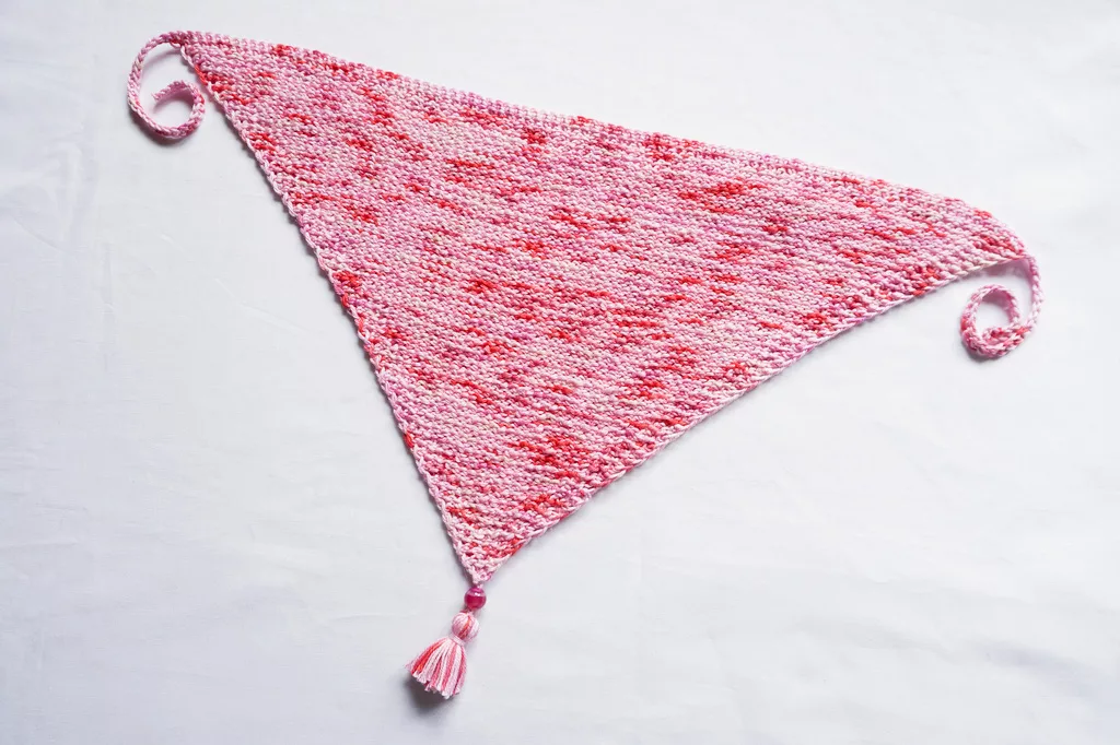 Tunisian crochet simple bandana 7 jpg