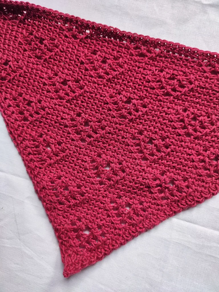 Tunisian crochet strawberry bandana 1 jpg
