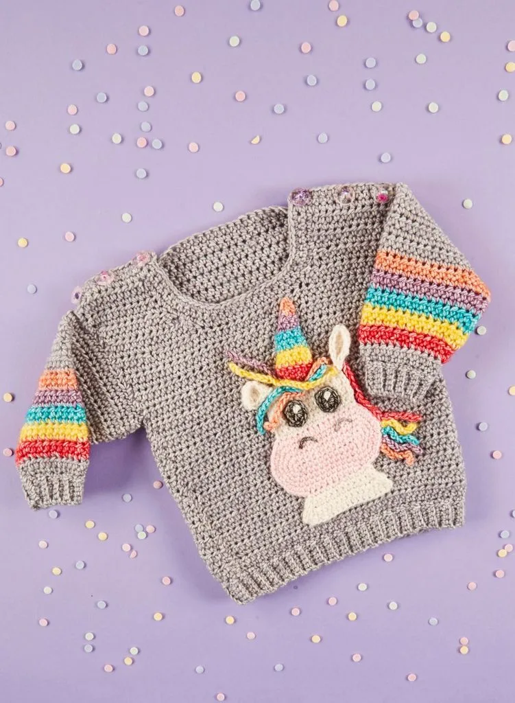 Little Unicorn Sweater Jane Burns Scheepjes Stone Washed 1 jpg