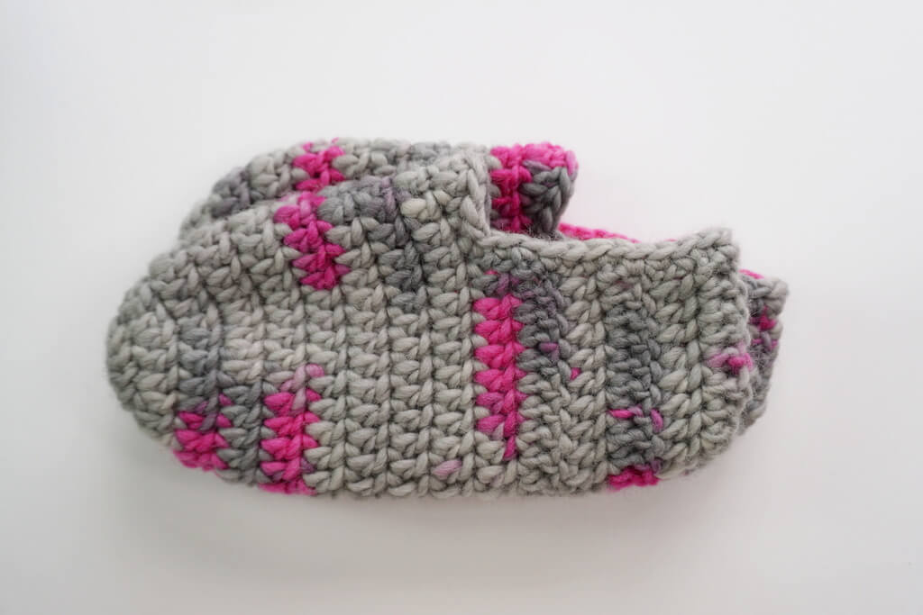 Quick chunky slippers crochet pattern 2