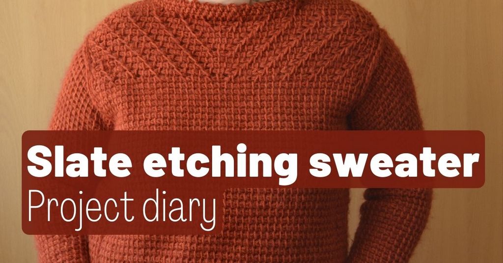 Cover photo Slate etching sweater