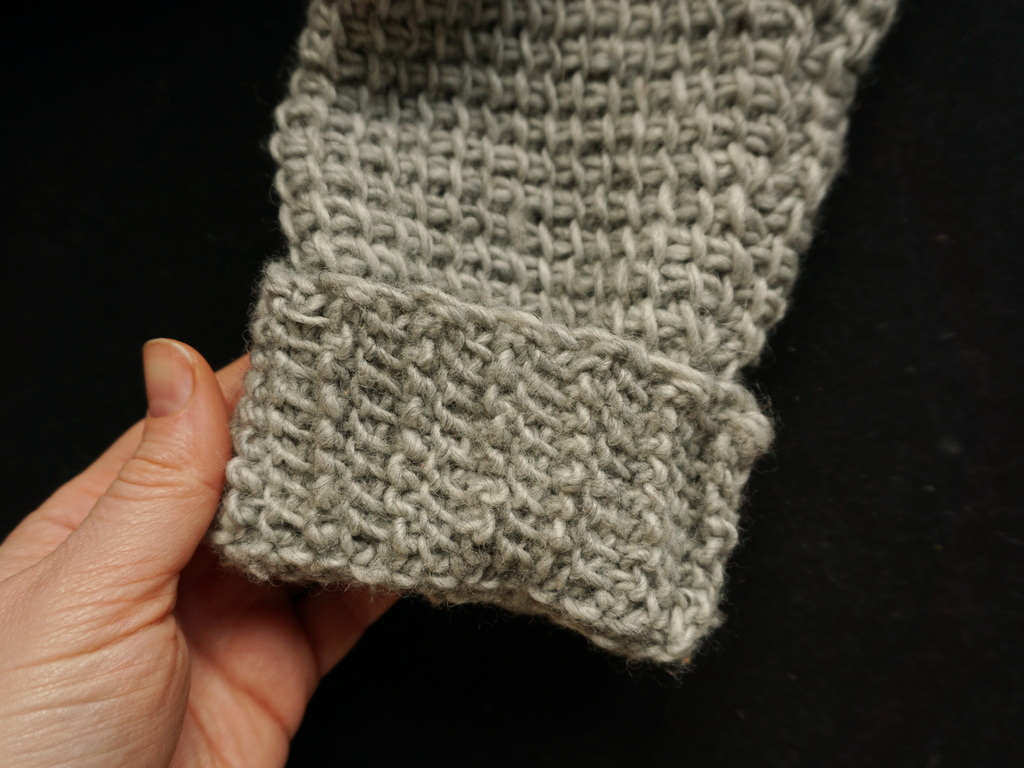 Tunisian crochet ribbing Tss and Trps inside out
