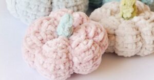 Cover photo Tunisian crochet pumpkins