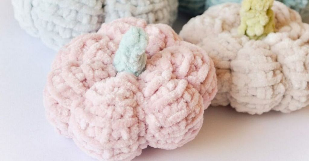 Cover photo Tunisian crochet pumpkins