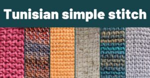 Cover photo Tunisian simple stitch tutorial