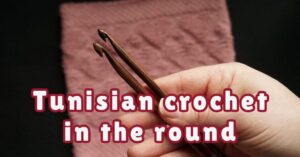 Cover photo Tunisian crochet in the round