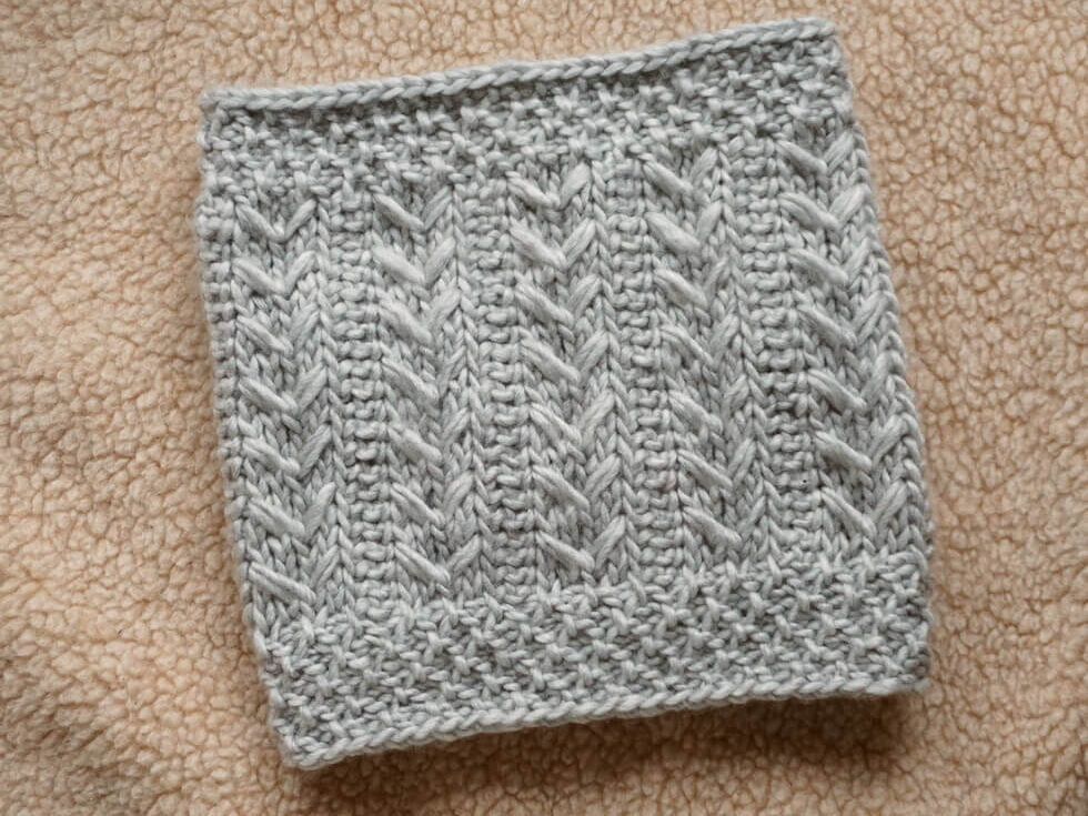 Tunisian crochet textured cowl finished edited