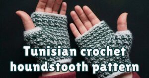 Cover photo houndstooth mittens