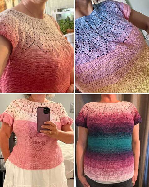 Project diary - Calliandra round yoke top 12 testers 1