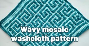Cover photo wavy mosaic washcloth pattern