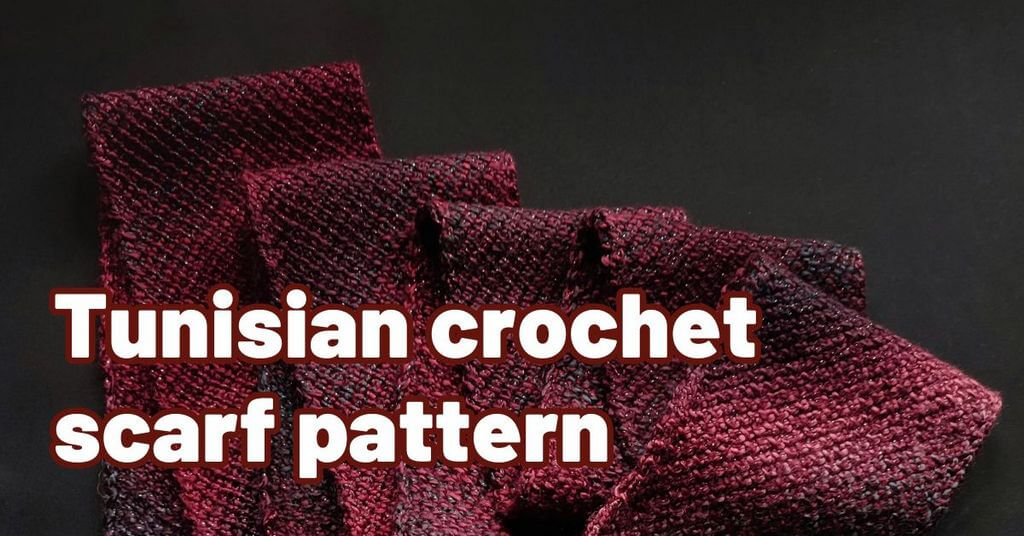 Cover photo Tunisian crochet scarf pattern