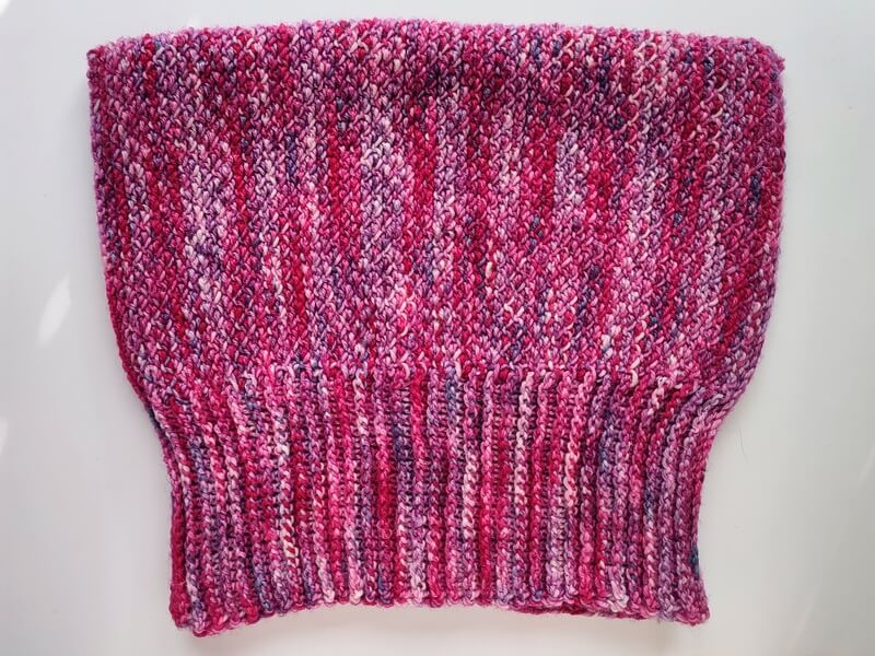 Tunisian crochet cat ear beanie free pattern 22 pink cat ear beanie inside out