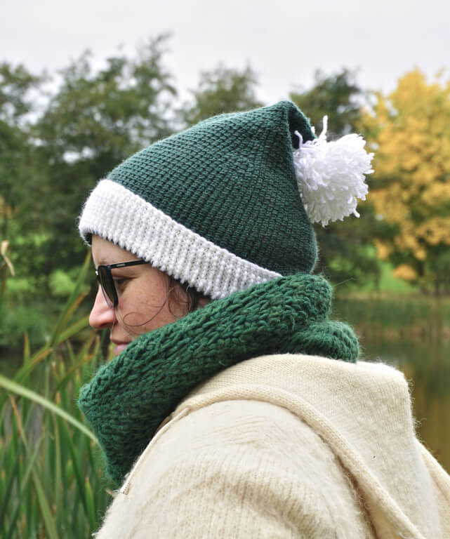 Tunisian crochet Elf hat