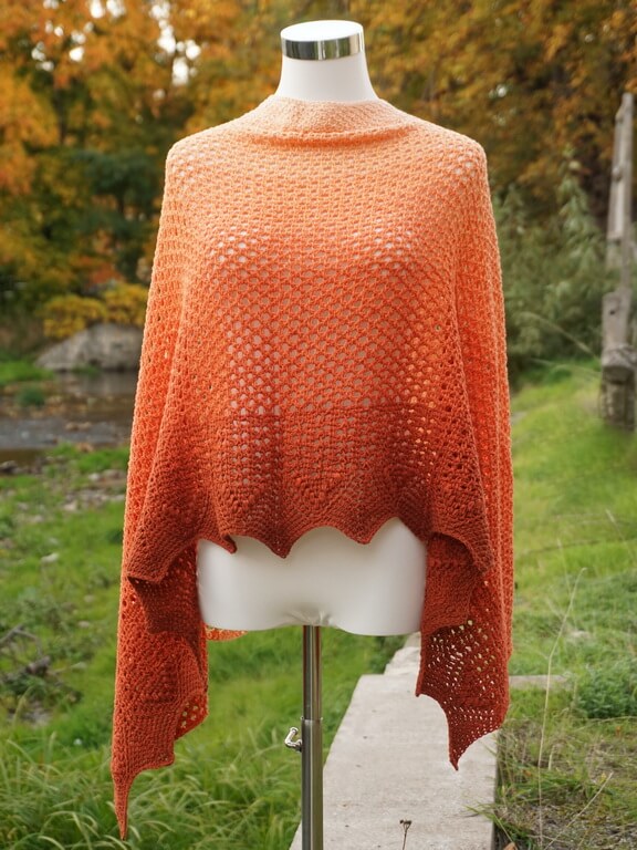 Crisp peach wrap Tunisian crochet pattern 1 Crisp peach wrap 8